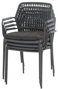 Taste by 4 Seasons Barista tuinset blauw met Basso tuintafel met teak blad 240 x 100 cm * Sale *  Tuinset    houtkleur weerbestendig