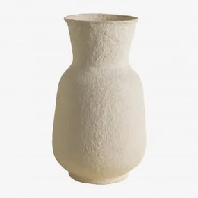 Handgemaakte decoratieve vaas in papier-maché sousel Wit - Sklum