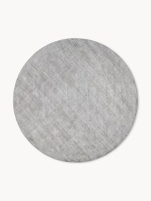 Rond handgeweven viscose vloerkleed Jane
