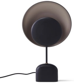 Tafellamp in zwart en mokka metaal, Naton