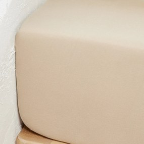 Hoeslaken in jersey 30% recycled katoen, omslag 25 cm