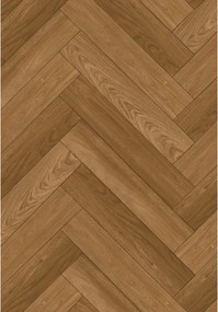 Mexen Overland Park vinylpanelen visgraat 570 x 95 mm LVT Dryback 2,5 mm, ondergrond 4 V-voeg, Jatoba