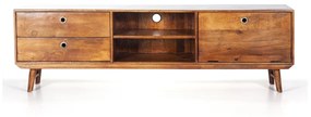 Eleonora Wisconsin Retro Tv-meubel Mangohout 180 Cm - 180x40x55cm.