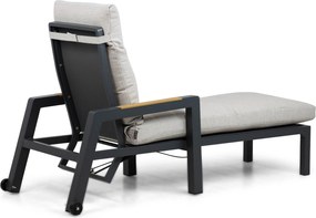 Lifestyle Garden Furniture Evora Ligbed Verstelbaar Aluminium Grijs