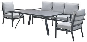 Garden Impressions Senja lounge dining set stoel-bank 4-delig - licht grijs