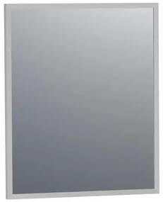 BRAUER Onyx spiegel - 60x70cm - rechthoekig - aluminium-kleurig geborsteld frame SP-ON60RHA