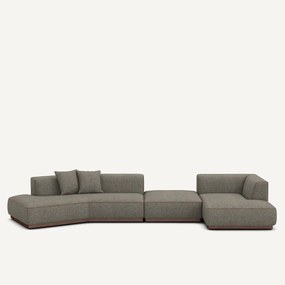 Rechte hoekbank in tweed, JACOPO