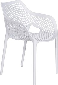 Garden Impressions Air XL kunststof tuinstoel wit - set van 4 stuks