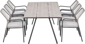 Garden Impressions Ross tuinset sand 7-delig - Braga tuintafel 220x100 cm