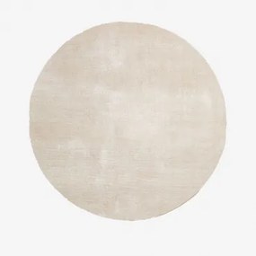 Rond Vloerkleed Daroca Beige – Crème & Ø120 Cm - Sklum