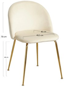 Gouden Dalnia Stoel Fluweel