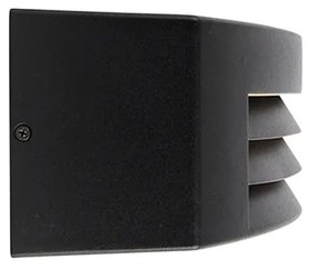 Moderne buiten wandlamp zwart IP44 - Hurricane 1