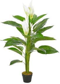 vidaXL Kunstplant met pot Anthurium 115 cm wit