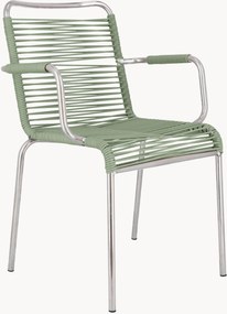 Handgemaakte tuin armstoelen Mya Spaghetti, 4-delig, stapelbaar