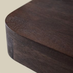 Vierkante Salontafel Van Donker Hout - 60 X 60cm.
