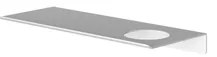 Hotbath &MORE Planchet - 30cm - inclusief bevestigings rails - 1 uitsparing - voor zeepdispenser of beker - Mat wit SH030HWH