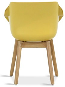 Tuinset Ronde Tuintafel 4 personen 120 cm Kunststof Geel  Hartman Sophie