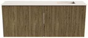 Mondiaz Joya DLux 100cm toiletmeubel dusk met wastafel faye rechts zonder kraangat meli