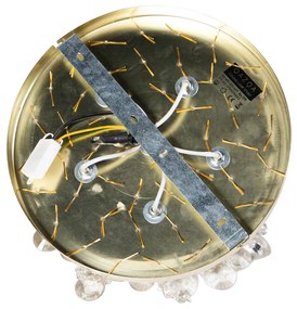 Klassieke plafondlamp goud met glas - Medusa