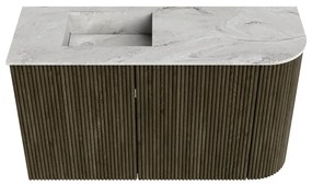 Mondiaz Joya DLux 70cm toiletmeubel ronding rechts shadow met wastafel faye links 1 kraangat glace