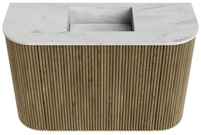 Mondiaz Joya DLux 65cm toiletmeubel ronding links/rechts dusk met wastafel faye midden zonder kraangat opalo