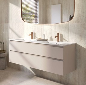 Ben Tendenza badmeubel incl. dubbele keramische wastafel 140x46x62cm zand