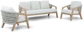 Stoel en Bank Loungeset 5 personen Aluminium Taupe  Santika Furniture Santika