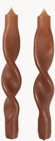 Handgemaakte steekkaarsen Twist (set van 2)