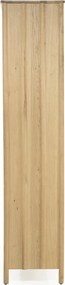 Hoge Wandkast Eikenhout Naturel - 102x47x210cm.