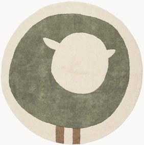 Handgetuft kindervloerkleed Sheep Khaki