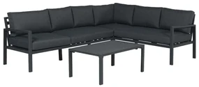 Garden Impressions Denver loungeset 4-delig - zwart