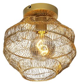 Oosterse plafondlamp goud 25 cm - VadiOosters E27 rond Binnenverlichting Lamp
