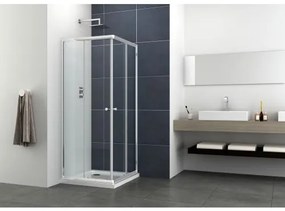 Badstuber Corner vierkante douchecabine 90x90x190cm chroom