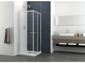 Badstuber Corner vierkante douchecabine 90x90x190cm chroom