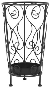 vidaXL Parapluhouder vintage stijl 26x46 cm metaal zwart