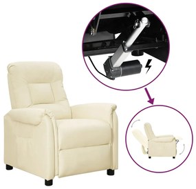 vidaXL Sta-opstoel verstelbaar kunstleer crèmekleurig