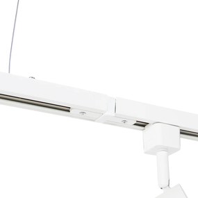 Modern hangend railsysteem met 5 Spot / Opbouwspot / Plafondspots wit 1-fase - Iconic Jeana Modern GU10 Binnenverlichting Lamp