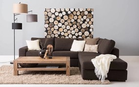 Goossens Salontafel Roots rechthoekig, hout eiken donkergrijs, stijlvol landelijk, 140 x 40 x 70 cm