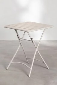 Janti Opvouwbare Vierkante 60x60 Cm Stalen Keukentafel Tapioca Beige - Sklum