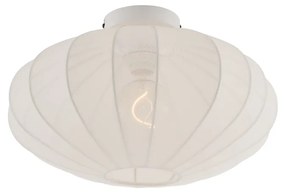 Japandi plafondlamp wit met stoffen kap - Bida Design E27 rond Binnenverlichting Lamp