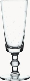 Mondgeblazen kristallen champagneglazen Stars, 4-delig