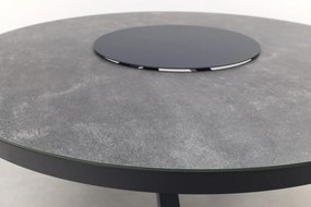 Perth ronde tuintafel - antraciet - ceramic - 150 cm.