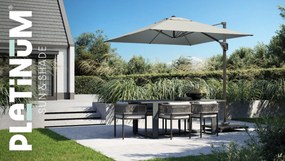 Zweefparasol  2.5x2.5m T1 (excl.voet) Grijs-antraciet Platinum Voyager