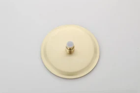 Saniclear Brass hoofddouche 30cm messing geborsteld - goud mat