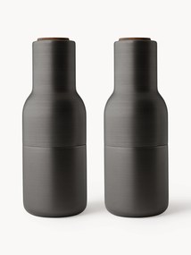 Zout- en pepermolen Bottle Grinder met walnootdeksel, set van 2