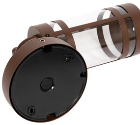 Buiten wandlamp roestbruin IP44 met schemersensor - Ruben