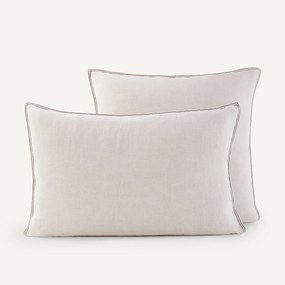 Kussensloop in gewassen hennep, Helm