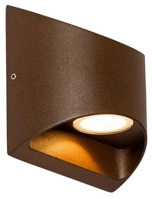 Moderne buiten wandlamp roestbruin incl. LED 2-lichts IP54 - Mal Modern IP54 Buitenverlichting