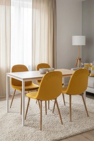 Set 4 Teok Fluwelen Stoelen