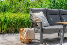 Hoek loungeset 6 personen Aluminium/teak Grijs  Lifestyle Garden Furniture Marseille